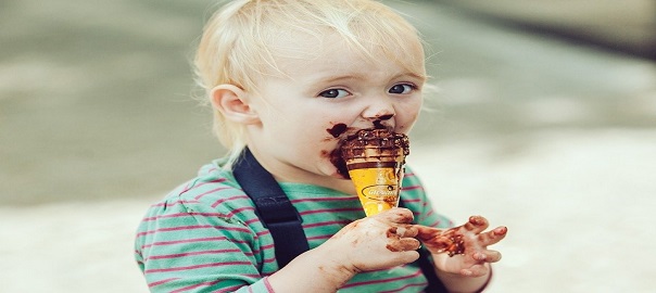 Boy Eating Chocolate